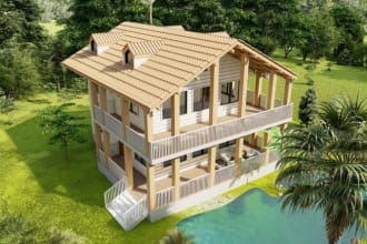 design the best 3d models in sketchup or revit and render
