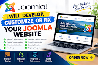 develop, customize, or fix your joomla website
