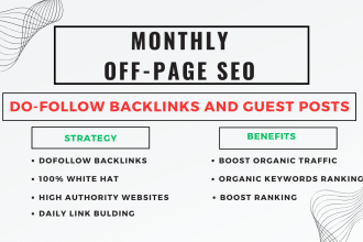 do monthly off page seo backlinks to your website ranking