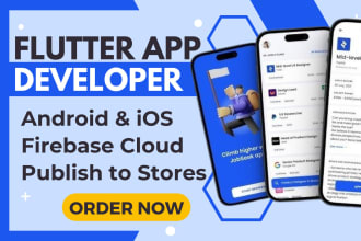 develop professional flutter app with firebase integration