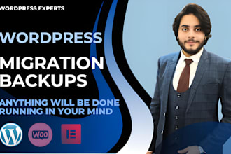 backup, migrate, cloning and transfer wordpress website in 1 hour