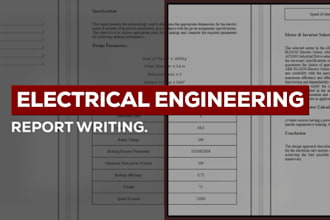 deliver expert electrical projects and technical reports