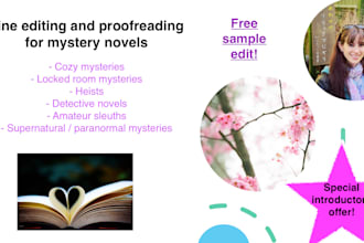 line edit your mystery novel, with a free sample edit