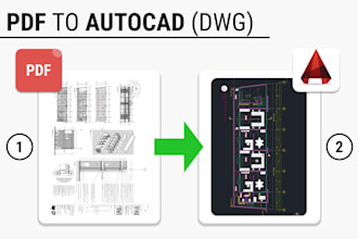 convert your architecture PDF plans to dwg format using autocad