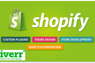 build shopify store or shopify website development or shopify website design