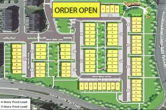 render site plan subdivision, plat map, property map