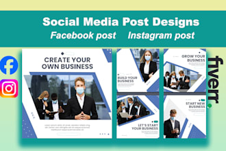 create professional post design, facebook ads