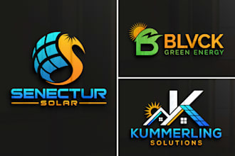 design eco energy, electrical, power and solar logo