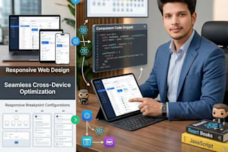 build a responsive reactjs website or frontend web apps