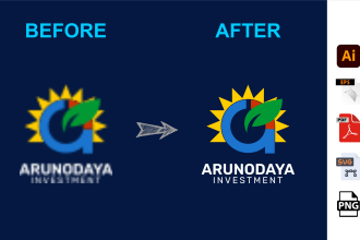 do recreate logo, redrawing or vector conversion