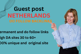 write and publish netherland guest post on high quality site