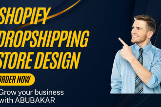 build shopify dropshipping store, shopify store or shopify website development