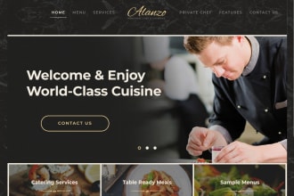 do wedding catering website design
