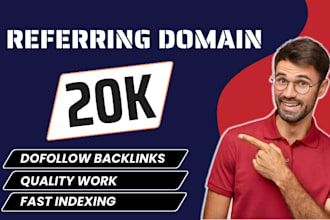build high quality ahrefs 20k referring domain backlinks