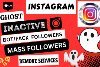 remove instagram ghost fake bot followers and do unfollow manually
