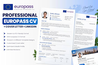 create professional europass CV and cover letter