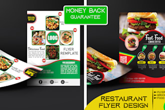 do premium restaurant menu, fast food menu, flyer or brochure design