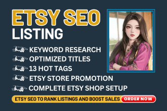 do etsy SEO titles, tags to top rank etsy listings and boost sales
