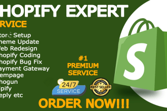 be shopify expert, update shopify theme, do custom liquid coding shogun gempage
