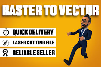 convert raster to vector for laser cutting