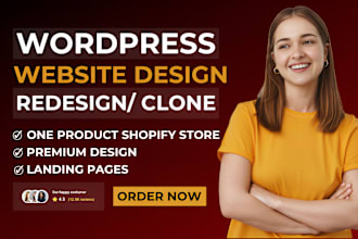 design, redesign, build, copy, clone, edit, fix or revamp wordpress website