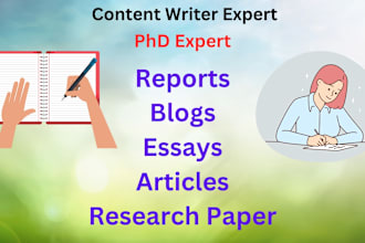 write research projects, blogs, essays and articles on any topic