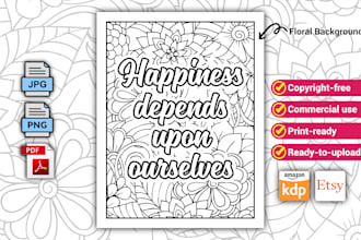 design quotes coloring page adult coloring book amazon kdp coloring book pages