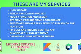reskin or update the UI UX in your android app