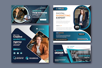 create social media post, cover photo, and website banners