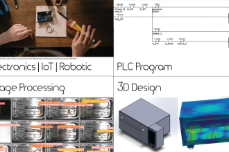 do electronics, iot, robotics, plc, otomation system, and stunning 3d designs