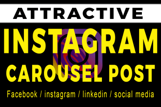 design attractive social media carousel post for instagram