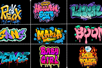 design awesome graffiti text, tags, t shirts, and logo