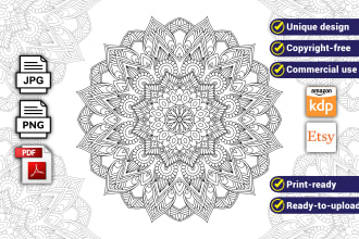 design mandala coloring pages adult coloring book amazon kdp coloring book pages