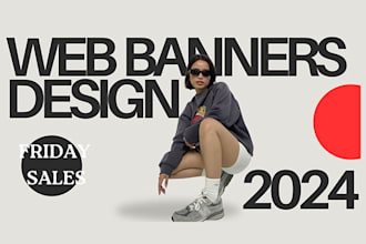 design a professional website banner, header design