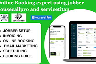 setup online booking, using jobber jobtread jobnimbus servicetitan housecallpro