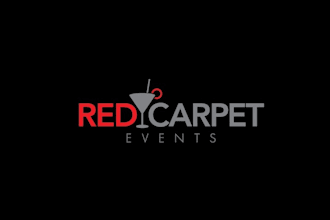 design modern unique red carpet events logo
