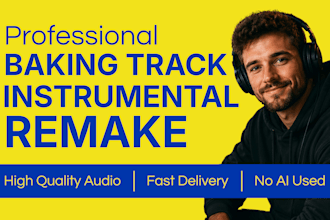 produce custom instrumental backing track or cover song