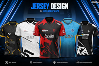 make custom jersey design with printable file for you