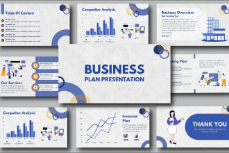 design presentation, keynote, pitch desk with animation in powerpoint and canva