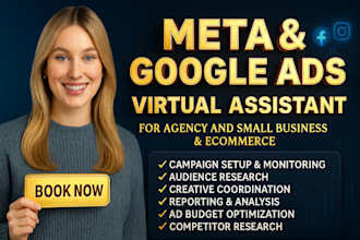 virtual assistant for google ads youtube ads instagram and facebook ads expert