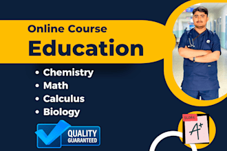 be online chemistry, math, calculus, algebra and biology tutor