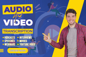 transcribe audio to text and video transcription