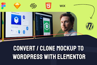 convert HTML to wordpress, PSD, xd or figma to wordpress using elementor pro