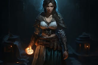 draw d and d character according to your requirements