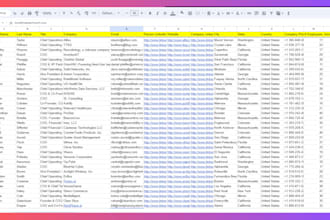 build an email list of targeted company decision makers