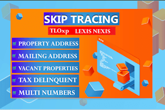 real estate skip tracing and llc skip tracing in bulk
