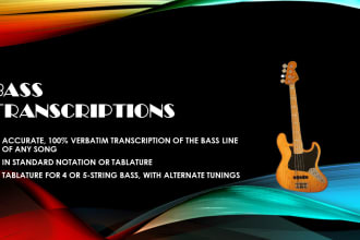 transcribe note for note the bass line of any song