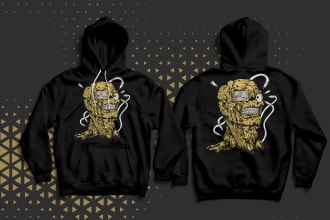 do hoodie mockups with your artwork professionally