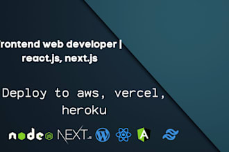 be your front end web developer using HTML,CSS, bootstrap, react js next js