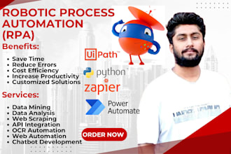 automate business processes using uipath,ms power automate and python